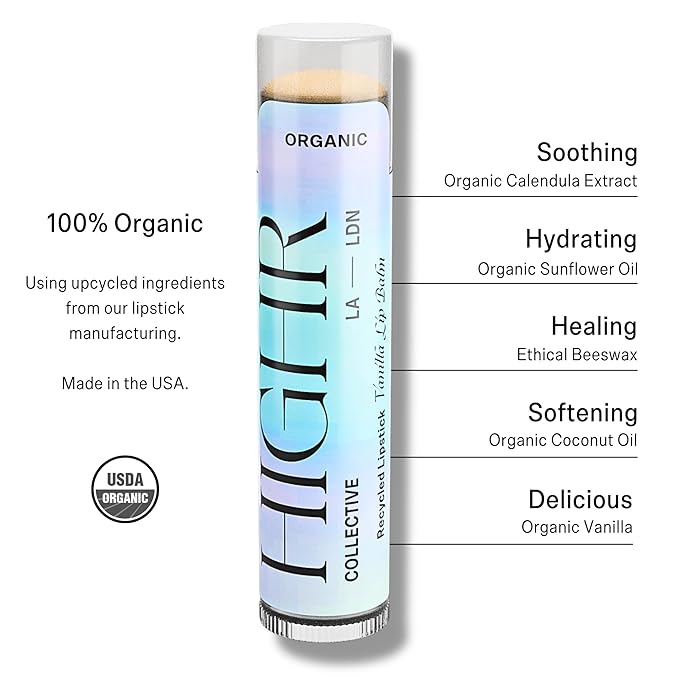 Three Pack; HIGHR Organic Vanilla Butter Lips