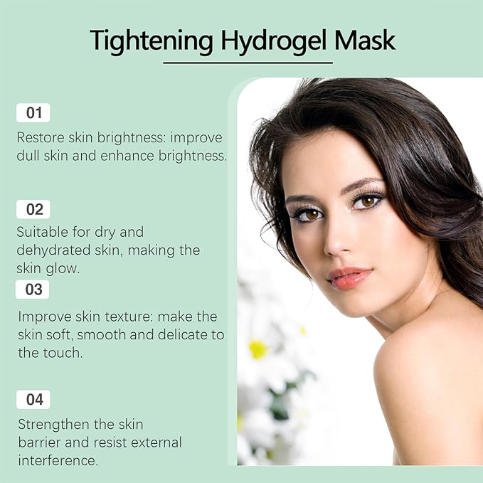 YIKESHU Retinol Collagen Face Mask – Korean Tightening Hydrogel Overnight Mask, Deep Moisturizing & Elasticity Boost, Long-Lasting Hydration & Brightening Skin (Retinol Collagen Face Mask)