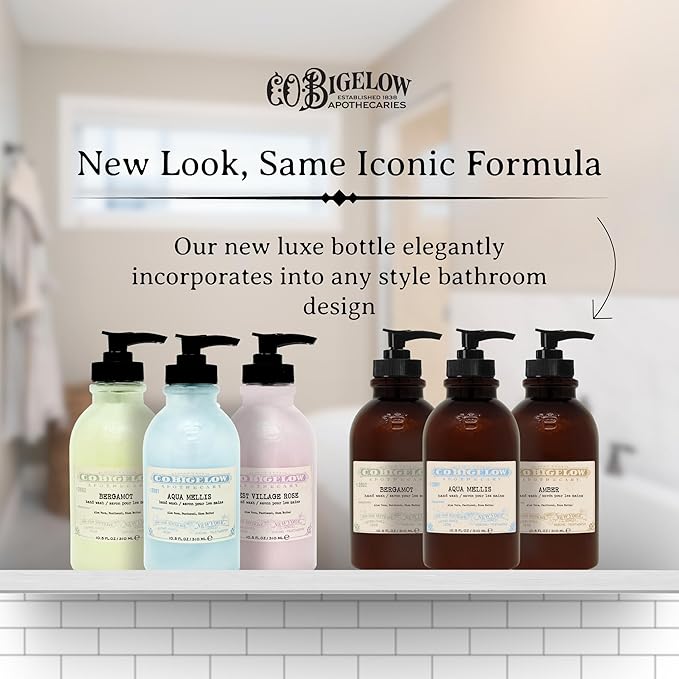 C.O. Bigelow Aqua Mellis Hand Wash, Iconic Collection Liquid Hand Soap with Shea Butter, Glycerin, Aloe Vera, 10.5 Fl Oz