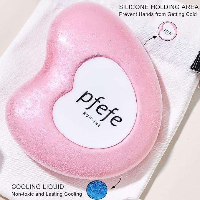 pfefe Stainless Steel Cryo Gua Sha - Gua Sha Facial Beauty Tools - Metal Skin Care Gua Sha for Body SPA Face Neck Eye