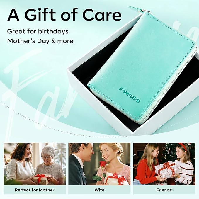 FAMILIFE Manicure Kit for Women, Professional Manicure Set Nail Clippers Set 11 in 1 Stainless Steel Pedicure Tools Nail Kit Men Grooming Tool with Portable Green Travel Case for Home, Travel