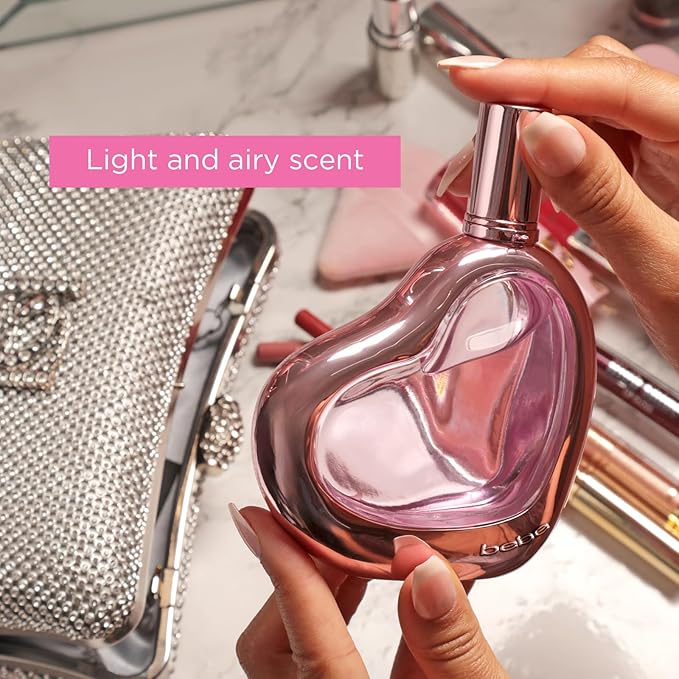 Bebe Sheer Eau de Parfum Spray for Woman - Long Lasting Amber Floral Womens Fragrance - Notes of Citrus Cocktail, Pink Peony and Sandalwood Perfume for Women - 3.4 oz