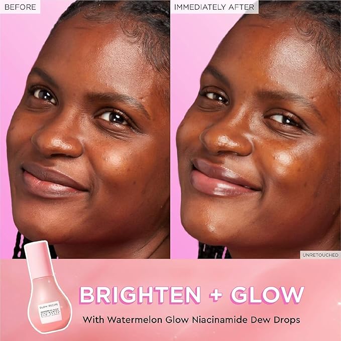 Glow Recipe Glow & Go Summer Makeup Prep Essentials Kit - Skincare Set with Full Size Korean Sunscreen with SPF 45 & Travel Size Niacinamide Dew Drops Face Serum (2 Count)