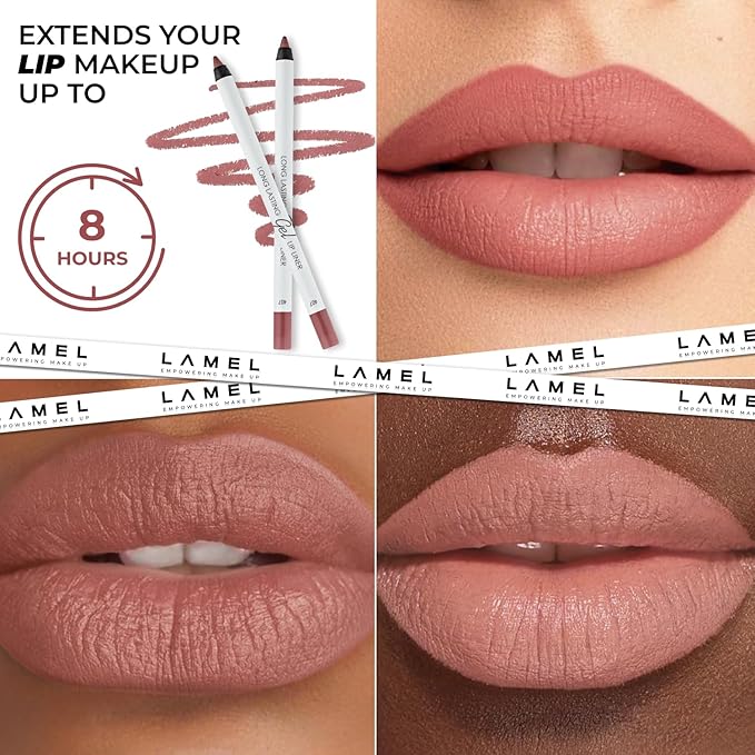 Matte Gel Lip Liner Pencil | Weightless&CreamyTexture - Sharpenable - Longwear & Waterproof - High Pigmented & Flawless Finish - Moisturizing - Cruelty-free & Paraben-Free,- 407, 1,7g/0.05oz