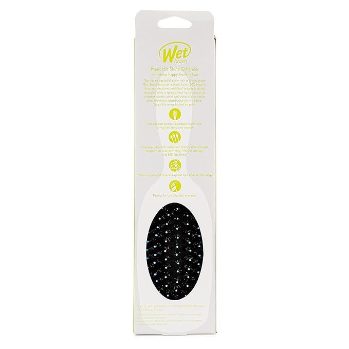 Wet Brush Shine Enhancer Hair Brush, Sky - Exclusive Ultra-soft IntelliFlex Bristles - Natural Boar Bristles for All Hair Types - For Women and Men, Wet and Dry Hair