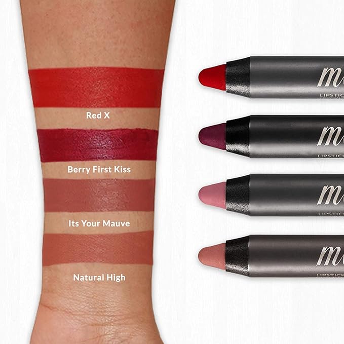 VASANTI Matte Crush Lipstick Pencil – It's Your Mauve – Soft, Velvety Matte Finish, Waterproof, Smooth Application – Natural, Vegan, Paraben-Free Lip Color