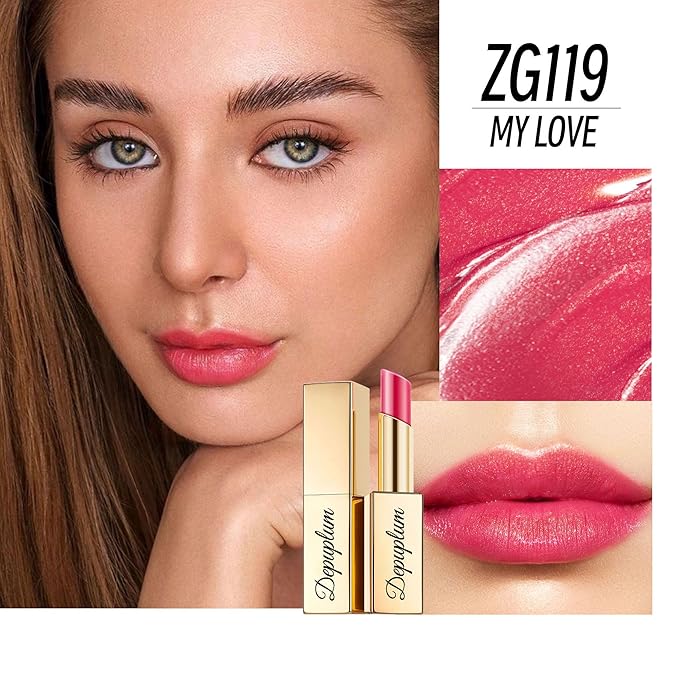 Berry Red Lipstick Moisturizing for Women Shimmer Tinted Lip Balm Cranberry Hydrate Nourish Lip Gloss Cruelty Free Lip Makeup, ZG119 My Love