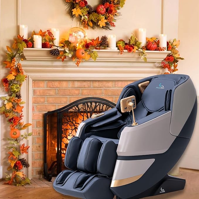 MassaMAX MT339 4D Massage Chair, Full Body Shiatsu Recliner with Auto Extendable Footrest, Zero Gravity, SL Track, Deep Yoga Stretch,15 Modes, AI Voice Control, Foot Rollers, and Heating (Magic Black)