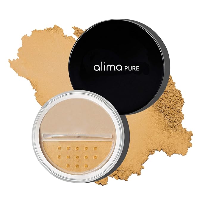 Alima Pure Matte Foundation Loose Mineral Powder Foundation Makeup, Loose Powder Makeup Oil Free Talc Free Powder, Natural Makeup Mineral Foundation Full Coverage Natural Foundation Powder .16 oz/4.5g
