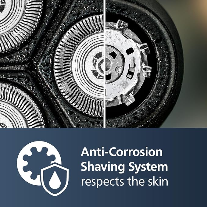 Philips Norelco Shaver 2400 Series, Wet and Dry Electric Shaver, Pop-up Trimmer, P-Cap, Deep Black, Model X3001/90