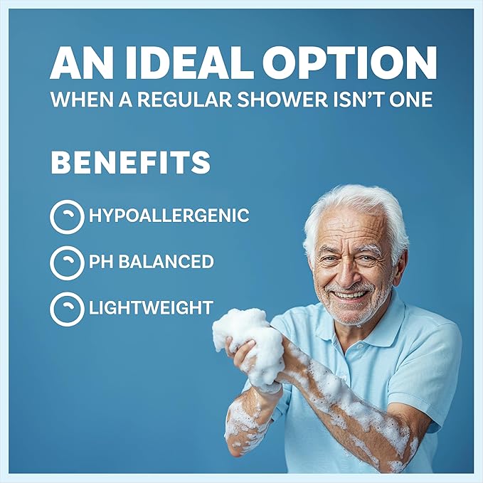 Scrubzz Disposable No Rinse Bathing Wipes - All-in-1 Single Use Shower Wipes, Simply Dampen, Lather, and Dry Without Shampoo or Rinsing (Lavender, 2-Pack)