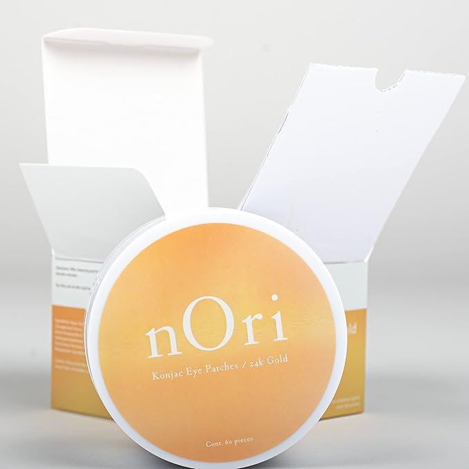 NORI Konjac Eye Patches - Anti-Wrinkle/Removes Bags/Hydrating/Anti-Dark Circle / 60 Pieces (24K Gold)