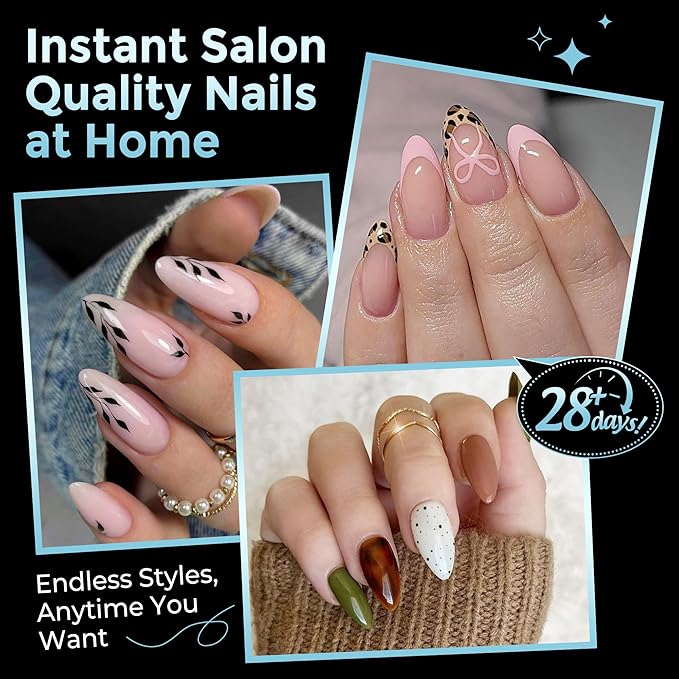 Medium Almond Nail Tips, 360pcs Soft Gel Pre-Shaped Acrylic Fake Nails, Half Matte Full Cover Clear Gelly Press on Flase Nail Tips for Extension Nail Manicure Home DIY 12 Sizes Gelly Tips