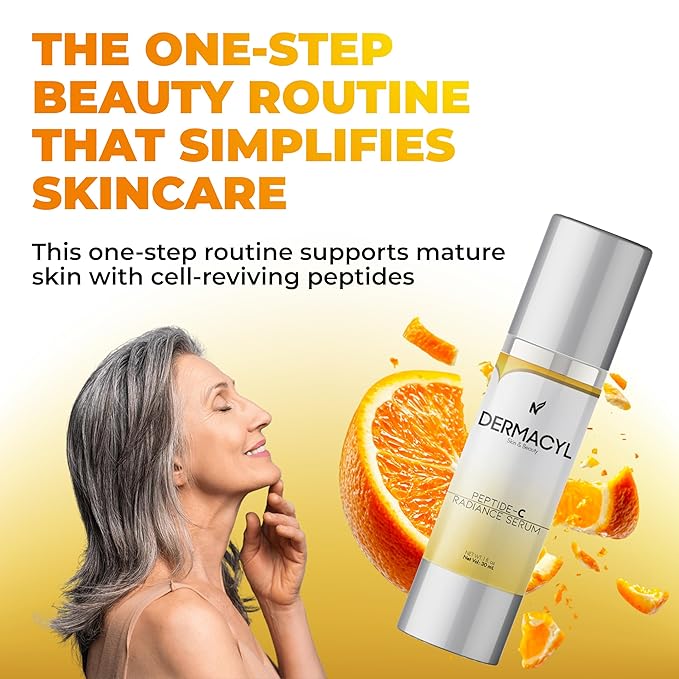 Vitamin C Serum for Face, Peptide Serum with Hyaluronic Acid for Anti-Aging, Face Hydrating, Deep Wrinkle Repair & Firming for Fine Lines, 30ml