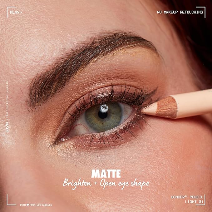 NYX PROFESSIONAL MAKEUP Wonder Pencil, Multi-Use Micro Highlighter & Concealer Stick - Light