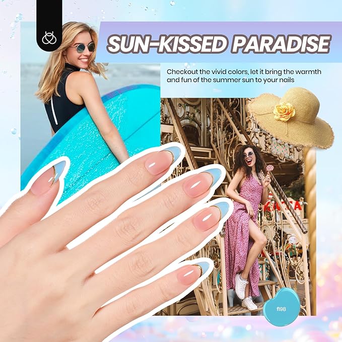 Beetles Gel Nail Polish Kit with U V Light - 32 Colors Gel Polish 54 Pcs Nail Kits with Base and Glossy Top Coat Soak Off DIY Salon Beginner-friendly Manicure Nails Stuff Gifts for Women Teens Girls