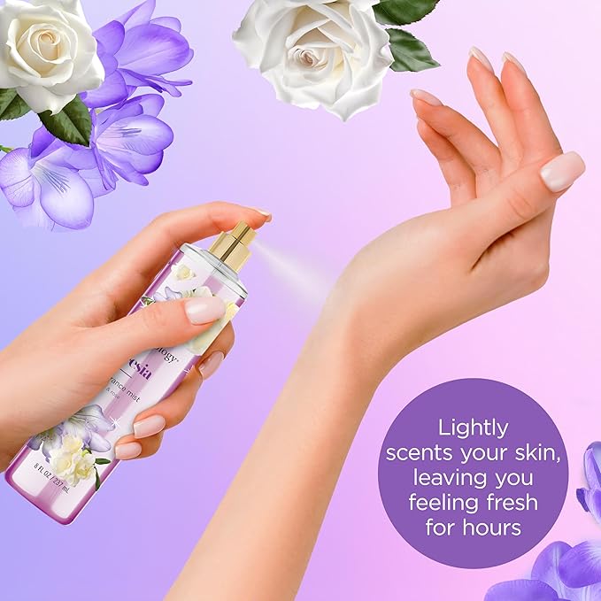 Bodycology Long-Lasting Fragrance Body Mist, Freesia, 8 fl oz