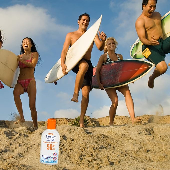 Safe Sea Anti-jellyfish Sting Protective Lotion- SPF50- Hypoallergenic Jellyfish & Sea Lice Prevention Sunscreen (for Kids (2+1 50 kids & 40 spray)