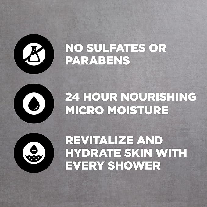 DOVE MEN + CARE Body and Face Scrub Charcoal + Clay Body Wash for Men with 24-Hour Nourishing Micromoisture Technology 30 oz