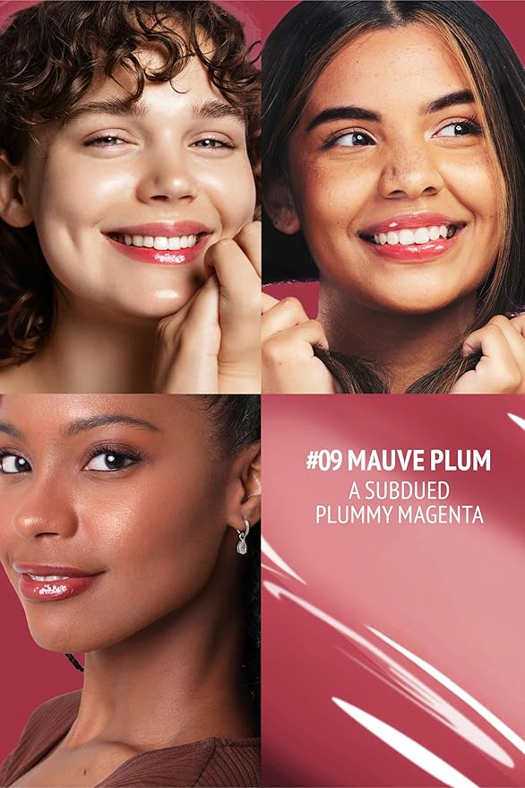 Veganize Collagen Lip Glass Balm | Hydrating Lip Balm in 9 Vibrant Colors | Moisturizing Lip Care Infused with Collagen Jelly Magic | No Animal Trial Lip Balm 0.06 oz (No. 9 Mauve Plum)