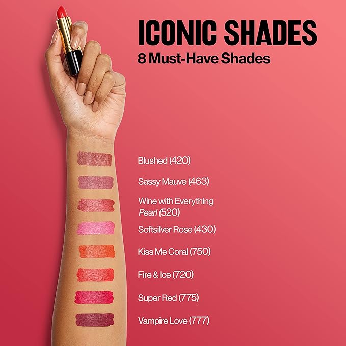 REVLON Lipstick, Super Lustrous Lipstick, Creamy Formula For Soft, Fuller-Looking Lips, Moisturized Feel in Berries, Berry Crush (771) 0.15 oz (Pack of 2)