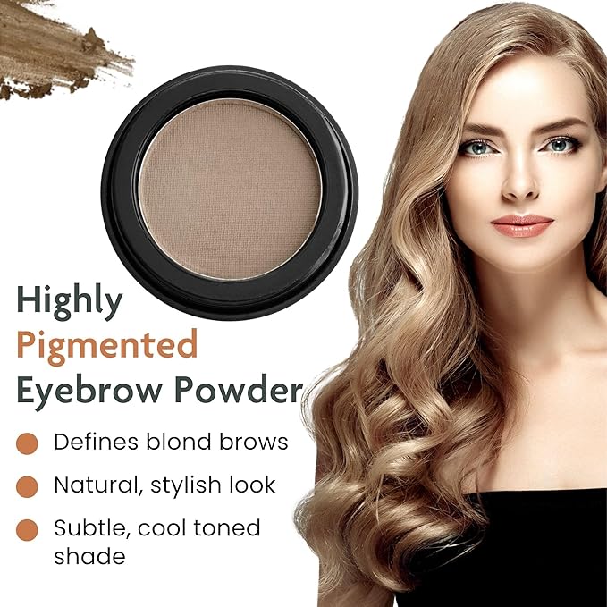 Marie-José Eyebrow Powder - Eyebrow Filler Powder - Effortless All-Day Brow Beauty - Compact Size 0.10oz for Purse or Travel Size - Made in USA (Dark Blonde)
