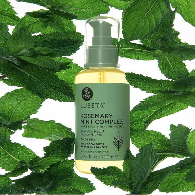 Luseta Rosemary Oil for Hair Growth - Strengthening and Moisturizing Formula for Thinning, Damaged Hair and Split Ends - Color Safe (3.38oz)