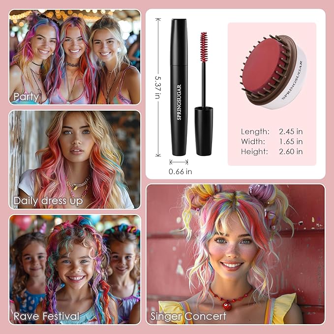 Red Temporary Hair Chalk Color