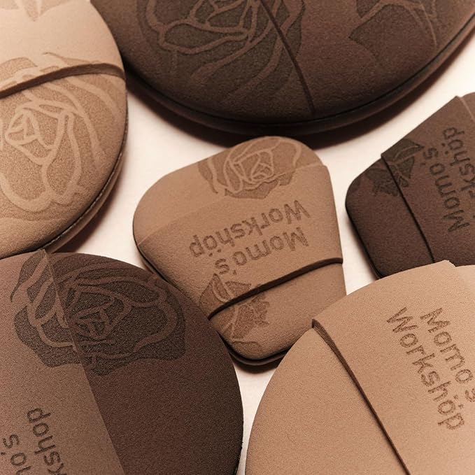 Mini Trapezoidal Makeup Sponge Set,Dual-Use Mini Rubycell Sponge for Foundation/Concealer/Blush,Soft, Even Application for Liquid & Cream Products,3pcs Mini Concealer Puffs & Storage Case