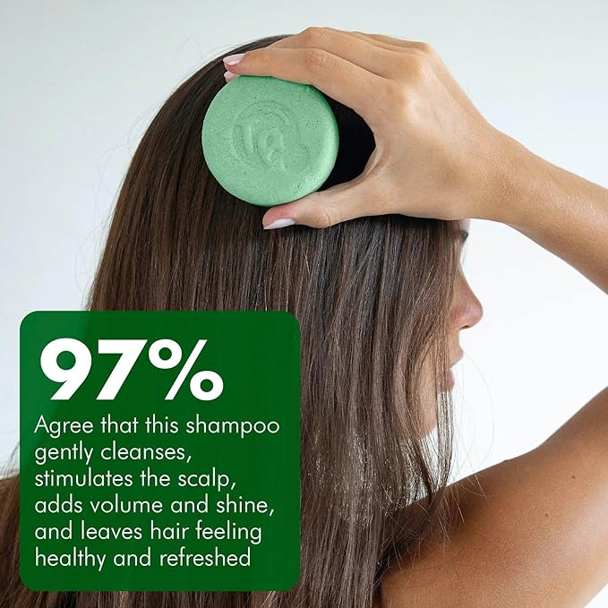 Tree Bottle Rice Water + Rosemary Shampoo Bar for Volumizing & Fuller Hair with Centella Asiatica Extract - Shampoo for Women and Men - Free of Parabens & Sulfates - Made in USA - 4.5oz