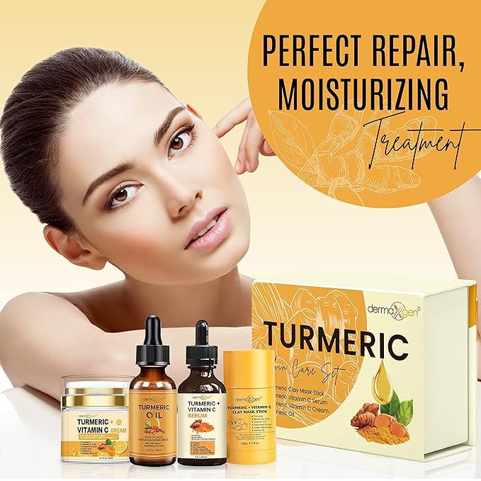 Glow Boosting Moisturizer, Organic Ingredients, Anti-Aging, Reduce Acne, Dark Spot Remover, Hydrates & Controlling Oil & Refining Pores for Normal Oily Skin - Set of 4