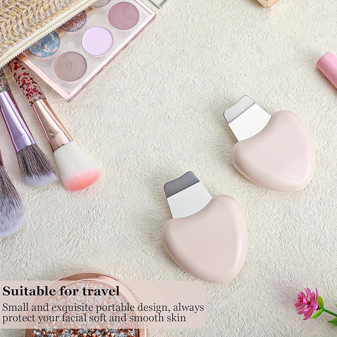 2 PCS Face Spatula Nose Scraper Blackhead Remover Scraper Stainless Steel Pore Cleaner Scrapers Facial Deep Cleansing Tool Skin Care Scrubber Tool for Women Men Birthday Gifts (Skin Color)