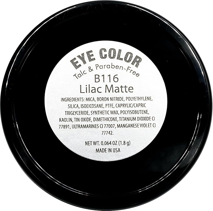 Lilac Matte Soft Light Pink Pastel Purple Lavender Pressed Powder Single Vegan Eyeshadow; Talc, Paraben & Cruelty Free