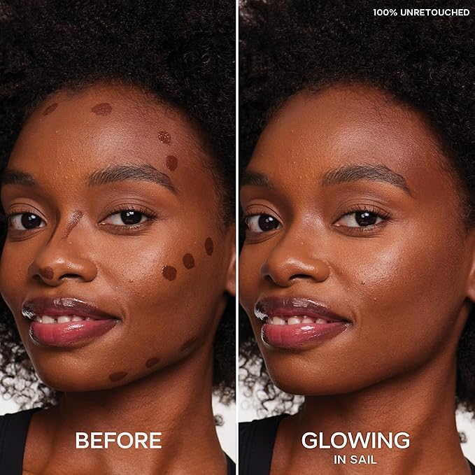 Saie Dew Bronze - Hydrating Liquid Bronzer Stick For a Sun Kissed Glow - Liquid Contour Stick Infused with Nourishing Skin Care Ingredients - Sculpted Face Makeup Essential - Sail (0.4 oz)