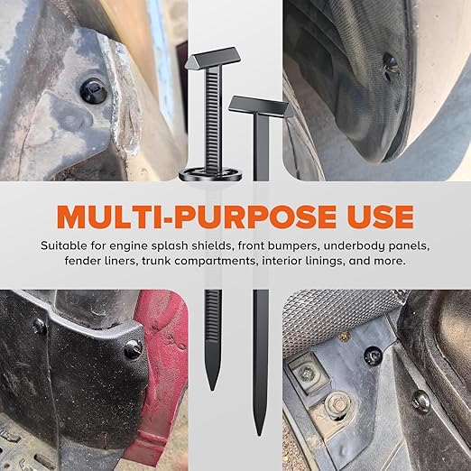 150PCS Upgrade 3D Easy to Fold T Head Nylon Universal Cable Tie Buckle,Grip Auto Zip Tie Buckles, Automotive Zipper Clips Self-Locking UV-Resistant Fasteners for Car Fender Trunk Bumper Repair