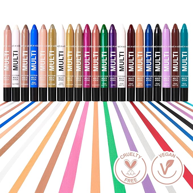 wet n wild Color Icon Cream Eyeliner Eyeshadow Multi-Stick, Moisturizing, Nourishing Velvety Cream-to-Powder Buildable & Blendable Formula, Cruelty-Free & Vegan - Ros-I-Locks