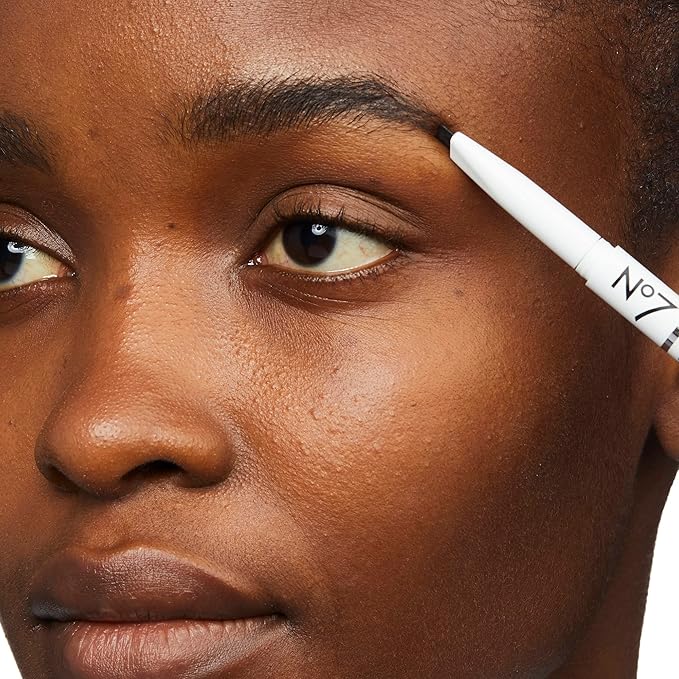No7 Beautiful Eyebrows Sculpting Pencil - Black - Precision-Tip Eyebrows Pencil with Angled Brush Tip - Sculpting Brow Pencil with Spoolie Brush to Comb & Style Brows - (0.2g)