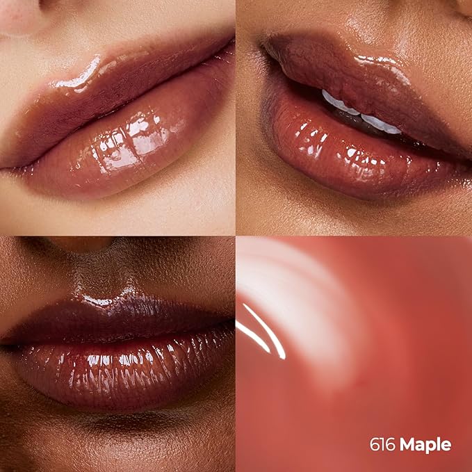 Laka Maxi Glayer Tint 3.8g/0.13oz., Glass Layer of Gloss, Ultra Glow & Vivid Layerable Pigments, High Shine Lip Oil, K-Beauty (#616 Maple)