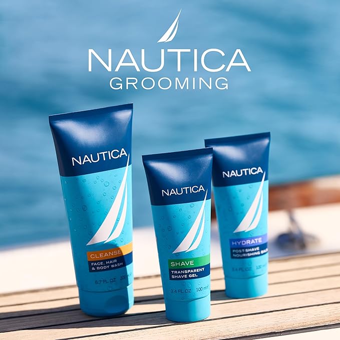 Nautica Grooming Aftershave Balm 3.3 fl oz (Pack of 1), Notes of Grapefruit, Lavender, and Wood, Men's Fragrance, Long Lasting, Everyday Fragrance, Travel Size