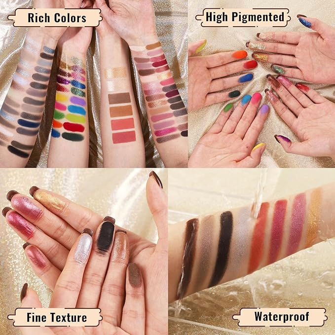 UCANBE Eyeshadow Makeup Palette 86 Colors, Matte Black