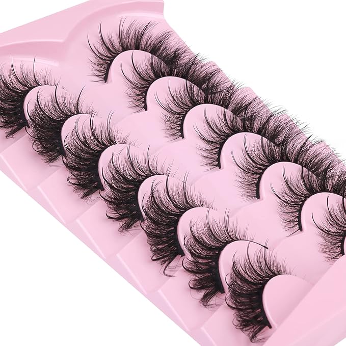 Fox Eye Lashes Wispy Faux Mink Lashes Volume Fairy Cat Eye Lashes That Look Like Extensions Spiky Fake Eyelashes Natural Look