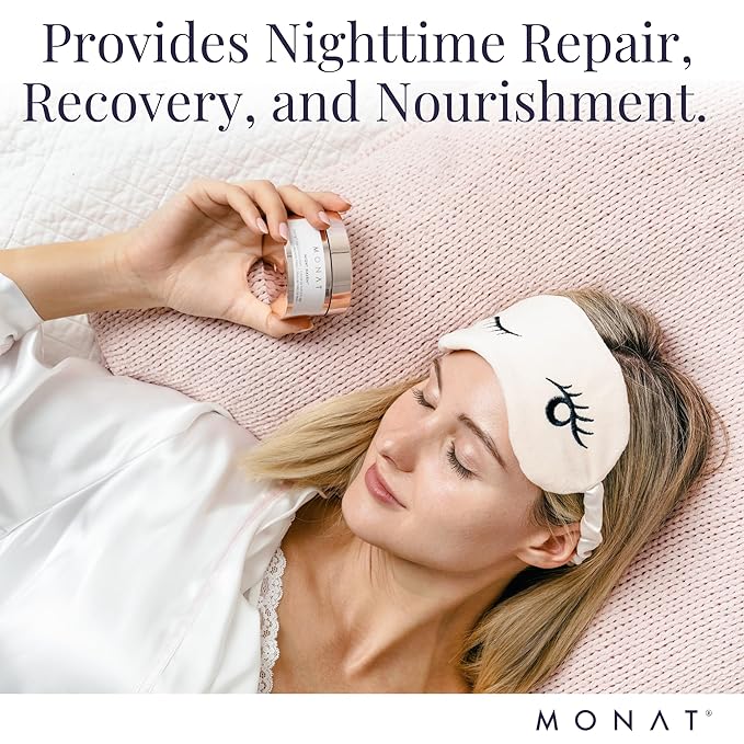 Monat Night Heaven Crème – Intensive Hydrating Moisturizer for Face – Nighttime Repair Cream for Plump & Youthful Skin – Anti Aging Night Cream – Natural Night Cream with Shea Butter & Avocado Oil