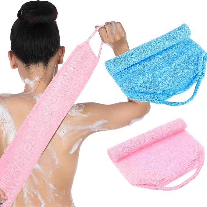 2pcs exfoliating back scrubber nylon