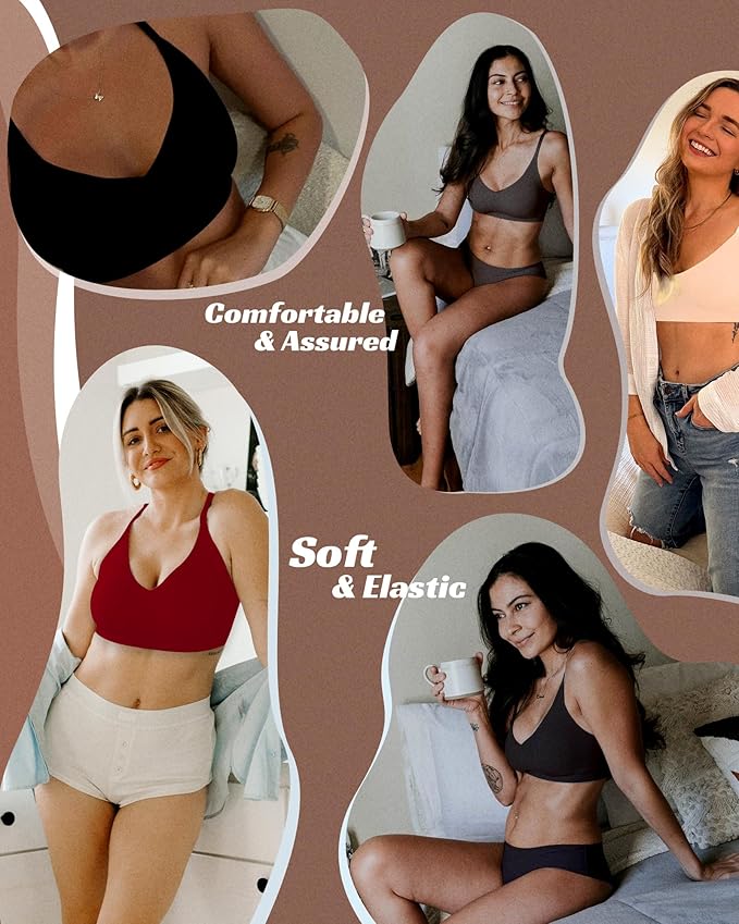 HORISUN Comfortable Seamless Full Coverage Bra for Women Wireless Bras with Soft Support Regular and Plus Size