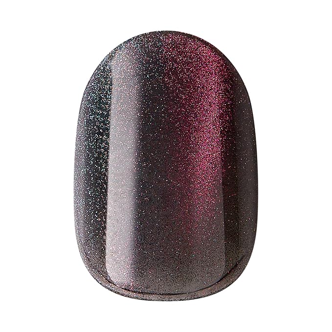 KISS colorFX by imPRESS Press On Nails , 'Before Hours', Black, Short Size, Oval Shape, Includes 30 Fake Nails, Prep Pad, Instructions Sheet, 1 Manicure Stick, 1 Mini File