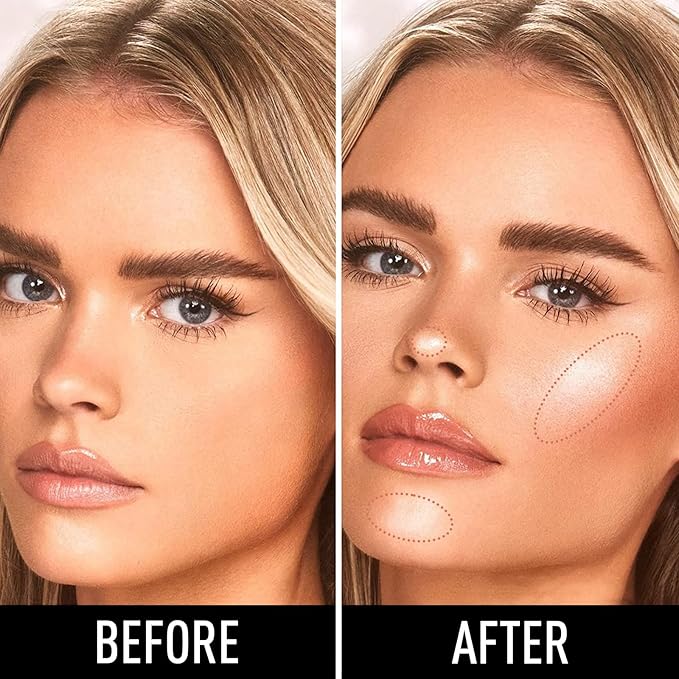 Highlighter Makeup Palette Shimmer Face Body Illuminator Glitter Highlighter Makeup Kit Long Lasting Highly Pigmented Highlighters Makeup Palette #3 Sunflower Gold