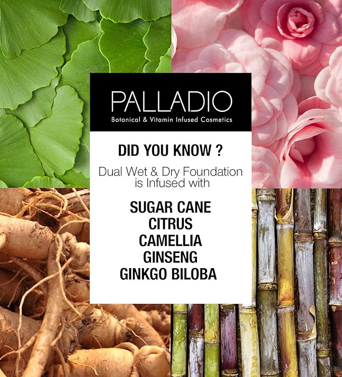 Palladio Dual Wet and Dry Foundation Refill Pan with Sponge, Squalane Infused, Apply Wet for Maximum Coverage or Dry for Light Finishing and Touchup, Minimize Fine Lines, All day Wear (NEROLI BRONZE)