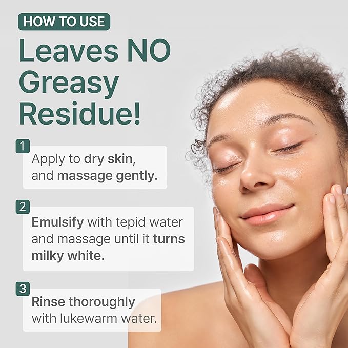 Illiyoon Gentle Deep Cleansing Oil | Lightweight Facial Cleanser with Coconut Oil & AHA/BHA for Makeup, Fragrance-Free, Sebum & Blackhead Removal, Korean Skin Care, 8.45 fl.oz.