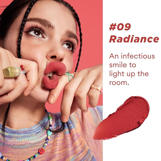 ITY Velvet Matte Finish Lip Stain-Mousse Textured Lip Clay, Conceals Lip Lines, Rich Pigment Lip Tint Lipsticks,2 Pack, 0.14 oz (4g) in Ruby, Radiance