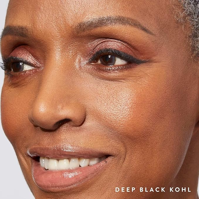 LAURA GELLER NEW YORK Kajal Longwear Kohl Eyeliner Pencil with Caffeine, Smooth & Blendable Makeup, Deep Black